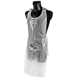 Фартук ПЭ 80х120 прозрачный рулон, 50шт/уп