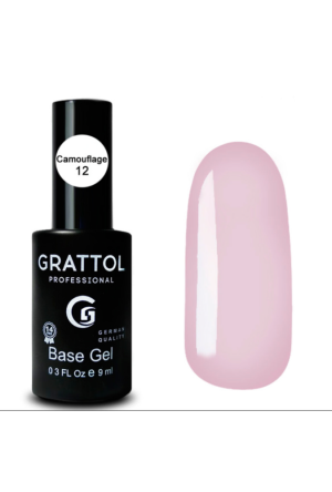 База для гель-лака каучуковая Grattol 12 Rubber Base Camouflage, 9 мл