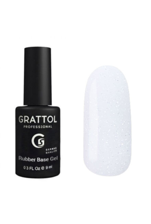 База для гель-лака каучуковая Grattol 01 Rubber Base Glitter, 9 мл
