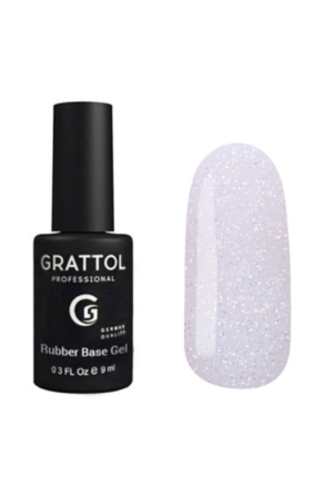 База для гель-лака каучуковая Grattol 04 Rubber Base Glitter, 9 мл