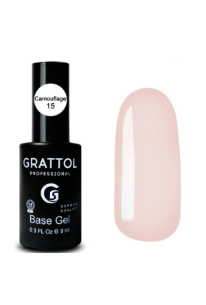 База для гель-лака каучуковая Grattol 15 Rubber Base Camouflage, 9 мл