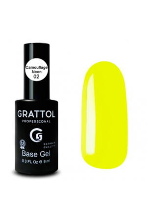 База для гель-лака каучуковая Grattol 02 Rubber Base Camouflage Neon, 9 мл
