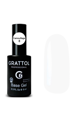 База для гель-лака каучуковая Grattol 08 Rubber Base Camouflage, 9 мл