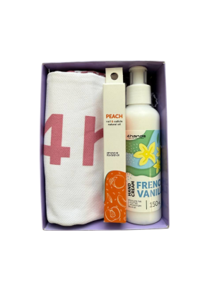 Набор 4hands №4 (Крем для рук 150 мл, Сумка-шоппер, Масло-карандаш 2 мл)