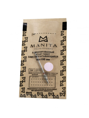 Пакет для стерилизации Manita 60х100 комбинированный крафт самозапечат-ся, 100шт/уп