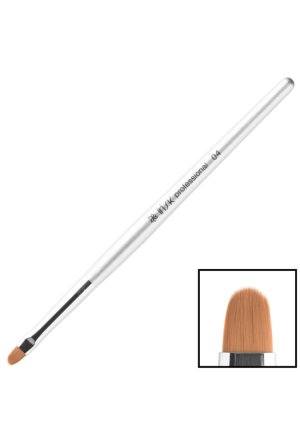 Кисть для геля Irisk искусственный ворс овальная №4, длина ворса 7мм