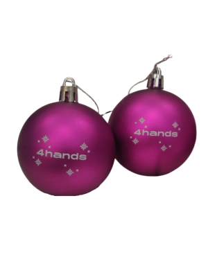 Шар пластиковый фиолетовый матовый 4hands, 10 шт