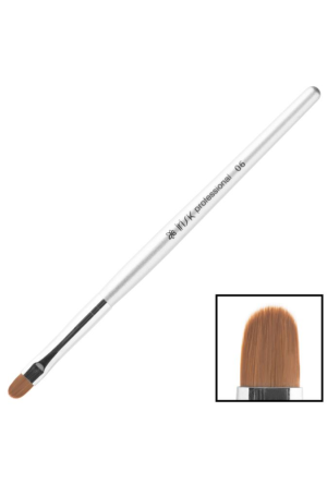 Кисть для геля Irisk искусственный ворс овальная №6, длина ворса 8мм