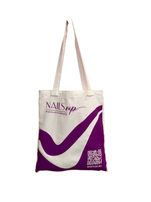 Сумка шоппер Nails up двусторонняя 420х380 саржа, белая