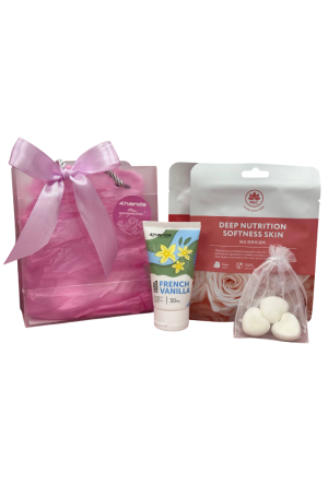 Подарочный набор 4hands №1 в сумке (Арома саше, маска для лица, крем для рук 30 мл)