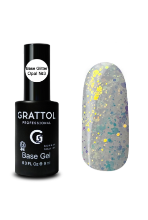 База для гель-лака каучуковая Grattol 03 Rubber Base Opal, 9 мл