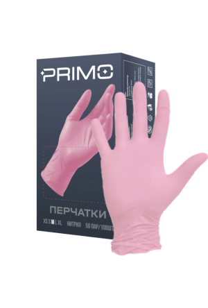 Перчатки нитриловые PRIMO S розовые, 50 пар