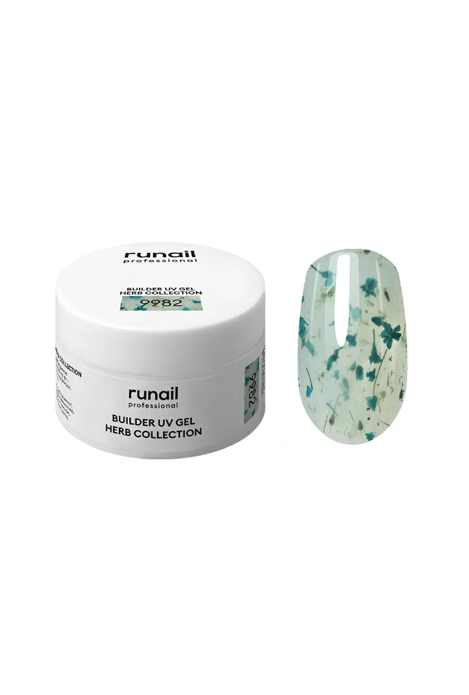 Моделирующий УФ-гель с сухоцветами BUILDER UV GEL HERB COLLECTION, 15г №9982