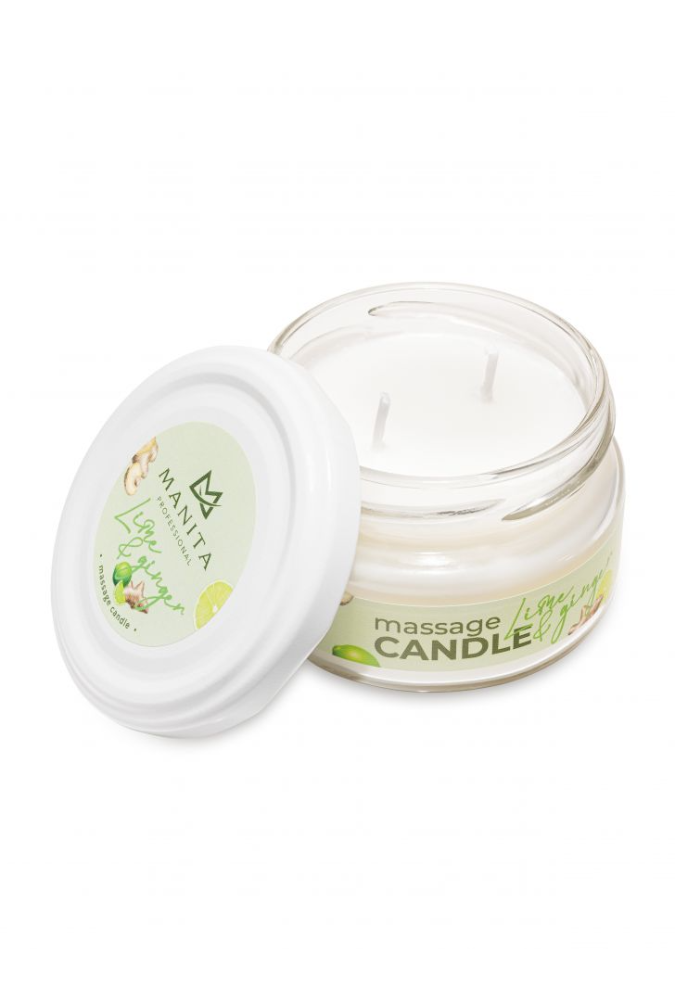 Свеча массажная Manita professional LIME & GINGER, 100 мл