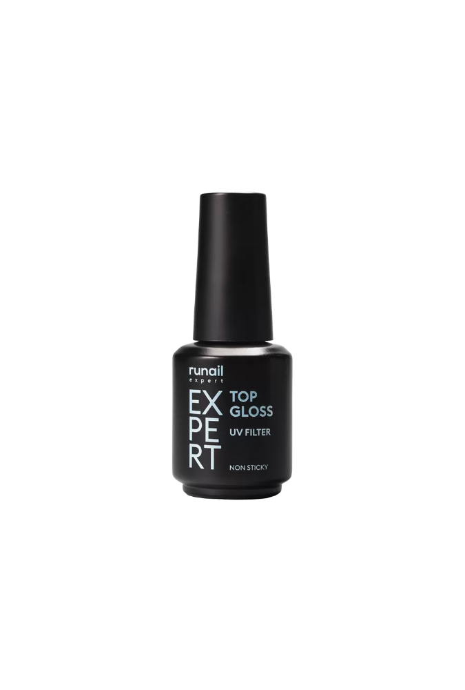 Топ глянцевый с УФ-фильтром Top Gloss Non Sticky Runail Expert №118, 18мл флакон